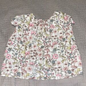 GAP Kids Floral Blouse - Pink and Green